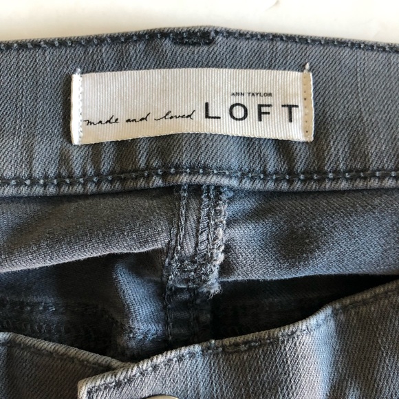 Anne Taylor Loft Grey Skinny Crop Jean. Size 28/6 - Picture 6 of 7